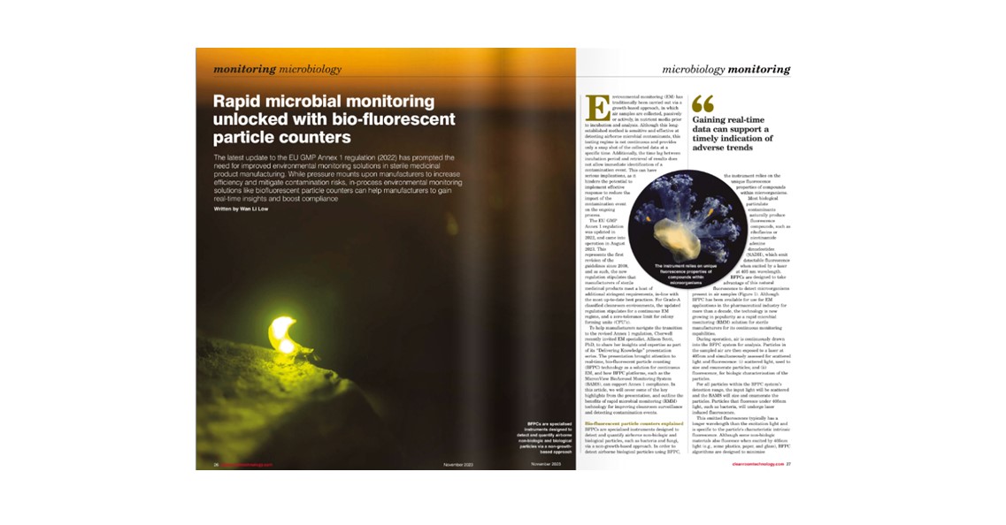 RMM unlocked with Biofluorescent Particle Counters Article